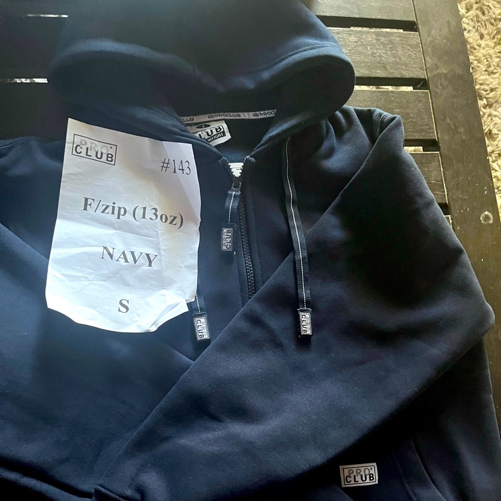 Small zip up pro club, Navy, BRAND NEW need gone asap